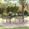 VidaXL Set de masă pentru grădină 5 pcs Gri deschis Rattan poli 3380026
