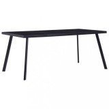 Cumpara ieftin Masă de bucătărie, negru, 160 x 80 x 75 cm, sticlă securizată