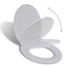 Capac WC cu &icirc;nchidere silențioasă, alb, oval