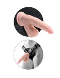 Dildo Clasic Cu Balans Testicule King Cock Triple Density, Natural, 15 cm