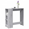 VidaXL Masă bar cu rafturi, gri sonoma, 101x40x103,5 cm lemn prelucrat 854369