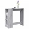 vidaXL Masă bar cu rafturi, gri sonoma, 101x40x103,5 cm lemn prelucrat 854369