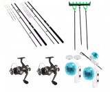 2 Lansete Delta Feeder 3, 90 m, 2 Mulinete 5000 cu Baitrunner, Senzori, Suporti