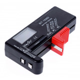 Tester digital pentru baterii, afisaj LCD, 11 x 6 x 2,5 cm, negru