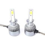 Set 2 Becuri LED Auto H3 C6, 48W, 8000lm, 6000K, 60 LED, Alb