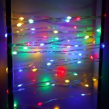 Instalatie de craciun cu 8 jocuri de lumini, liniara, cu 200 micro led-uri, 20 m, 220v, fir transparent, 3 fire cupru, multicolora, Oem