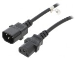 Cablu Alimentare IEC C13-C14 1m Negru 10A 250V