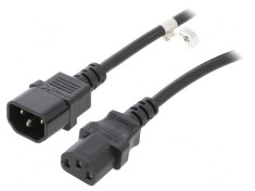 Cablu Alimentare IEC C13-C14 1m Negru 10A 250V