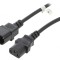 Cablu Alimentare IEC C13-C14 1m Negru 10A 250V
