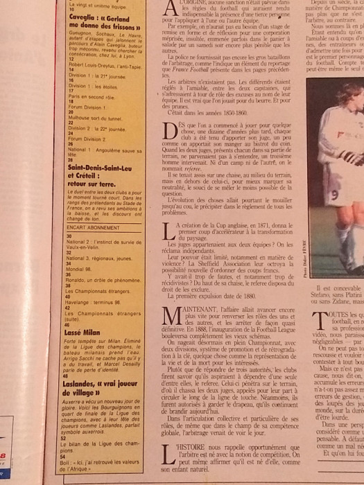 Revista fotbal - &quot;FRANCE FOOTBALL&quot; (10.12.1996)