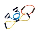Set 3 Corzi Elastice Fitness Multicolor, Antrenament Abdomen, Brate, Picioare, Yoga, Pilates, Extensibile 100-130cm