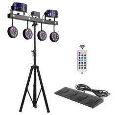 Sistem Profesional PartyBar 4 &icirc;n 1 &ndash; Lumini de Scenă pentru DJ, karaoke,