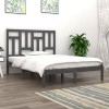 Gossi cadru de pat, gri, 200x200 cm, lemn masiv de pin