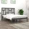 Gossi cadru de pat, gri, 200x200 cm, lemn masiv de pin