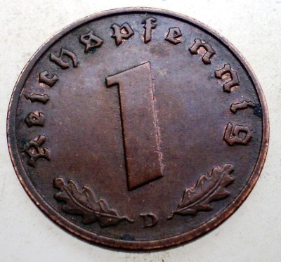 B.084 GERMANIA 1 REICHSPFENNIG 1938 D foto