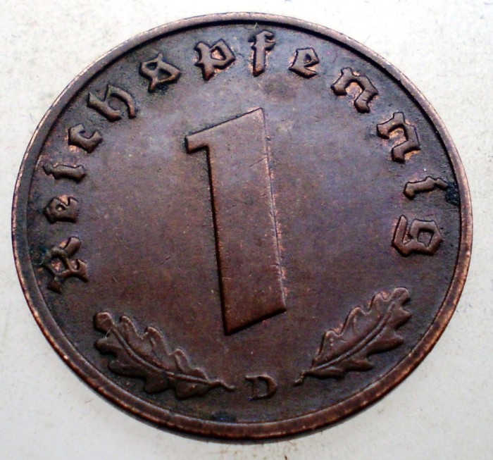 B.084 GERMANIA 1 REICHSPFENNIG 1938 D