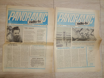 PANORAMIC RADIO-TV, LOT DOUA ZIARE, ANUL 1, NR 33 SI 34/ 1990 foto