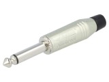 Mufă Jack 6,3mm Mono Gri Lipire
