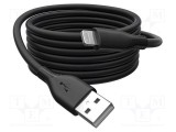Cablu USB 2.0 DIGITUS negru 1m Apple Lightning - USB A nichelat