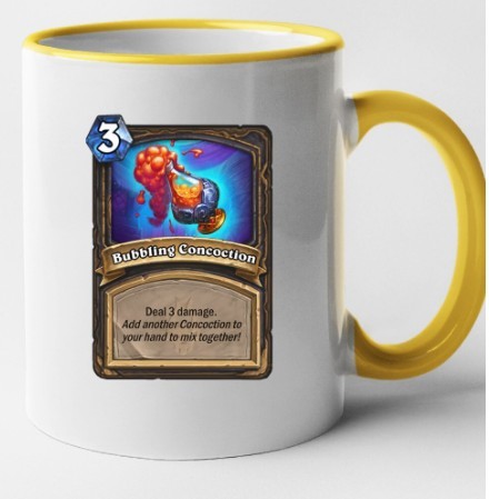 Cana maner galben personalizata HearthStone - BubblingConcoction, INOVATIX&reg;. 330ml
