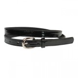 Curea dama lacuita, casual-eleganta, din piele ecologica, latime 2 cm, negru - CRD012NLAC, CK LEATHER