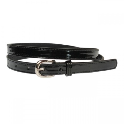 Curea dama lacuita, casual-eleganta, din piele ecologica, latime 2 cm, negru - CRD012NLAC foto
