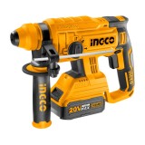 Cumpara ieftin Ciocan Rotopercutor Industrial 20V BL Motor cu 2 Acumulator 4Ah Incarcator + Geanta Ingco CRHLI22012
