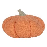 Cumpara ieftin Dovleac Halloween decorativ poliester portocaliu bej &Oslash; 35x22 cm