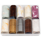 Cumpara ieftin Set Folii Transfer LUXORISE Avantgarde Salon, 10 buc, LUXORISE Nail Art