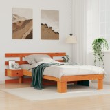 VidaXL Cadru de pat Maro ceruit 80 x 200 cm Lemn de brad solid