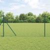 St&acirc;lpi de Gard 2 pcs Verde 130 cm Oțel vopsit &icirc;n pulbere