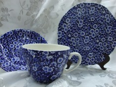 SET / SERVICIU MIC DEJUN DIN PORTELAN ENGLEZESC STAFFORDSHIRE BURLEIGH CALICO CANA XXL SI FARFURII foto