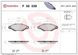 Set placute frana BREMBO P56038