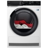 Uscator de rufe AEG TR939M6CE, Pompa de caldura, 9 kg, Motor Inverter, Clasa A+++, Display LED, 3DScan, Wi-Fi, Iluminare interioara, Alb