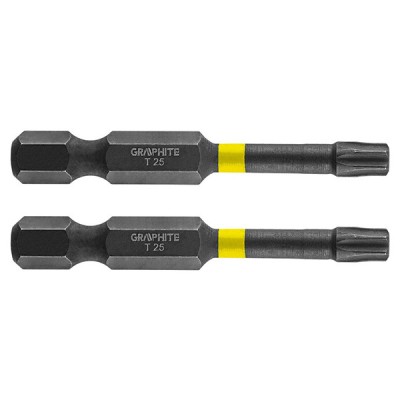 Set biti de impact TX25X50mm 1/4&amp;quot; 2buc. GRAPHITE 56H526 HardWork ToolsRange foto