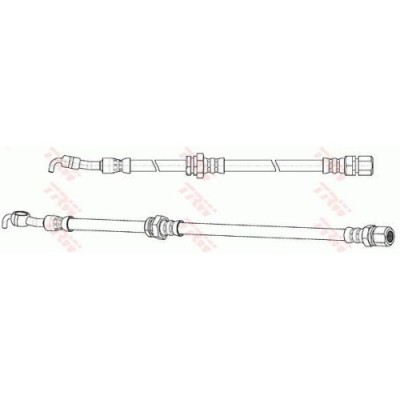Furtun frana Chevrolet Lacetti (J200), Nubira (J100), punte spate, Stanga, TRW foto