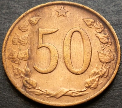 Moneda 50 HALERU - RS CEHOSLOVACIA, anul 1965 * cod 3177 = excelenta! foto