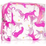 BrushArt Accessories Transparent cosmetic bag geantă de cosmetice transparentă Cheetah in love A 1 buc