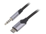 Cablu Audio Jack 3,5mm la USB Micro B 2m Negru
