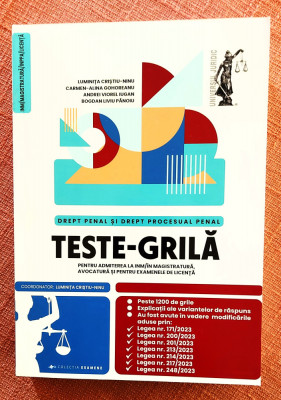 Drept penal si drept procesual. Teste-grila pentru admiterea la INM/in magistratura, avocatura si pentru examenele de licenta - Luminita Cristiu-Ninu foto