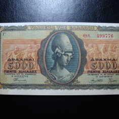 GRECIA 5000 DRAHME 1943 UNC-