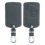 Husa Cheie Auto pentru Renault / Dacia - 4 Butoane - Keyless Go, Piele ecologica, Gri, 45656.73, Kwmobile