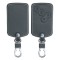 Husa Cheie Auto pentru Renault / Dacia - 4 Butoane - Keyless Go, Piele ecologica, Gri, 45656.73