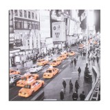 Tablou canvas, New York, Yellow cab 2, 60x60cm, gata de agatat pe perete