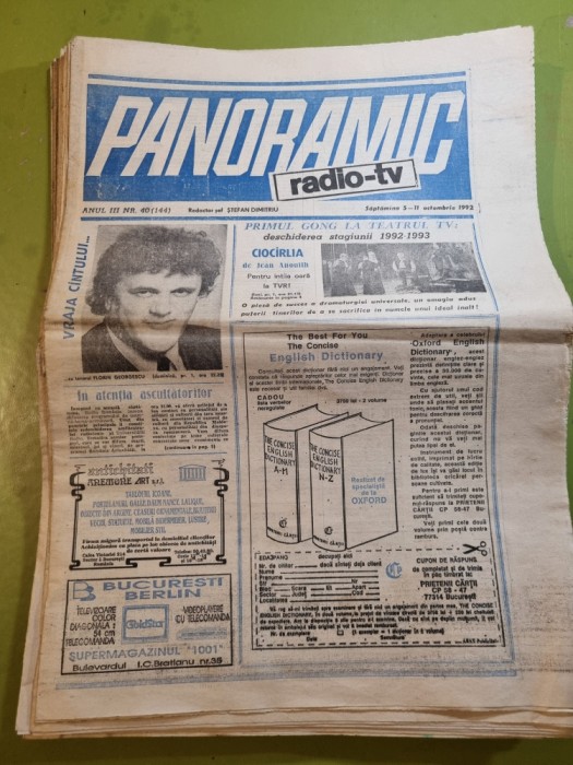 panoramic radio tv 5 - 11 octombrie 1992