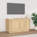 vidaXL Dulap TV, stejar sonoma, 80x35x45 cm, lemn prelucrat