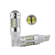 Set , Becuri pozitie T10 16SMD epistar 2525 80W 12V Lumina : Alba