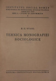 TEHNICA MONOGRAFIEI SOCIOLOGICE