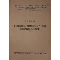 TEHNICA MONOGRAFIEI SOCIOLOGICE