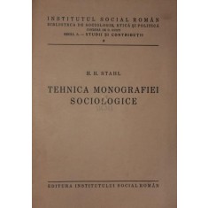 TEHNICA MONOGRAFIEI SOCIOLOGICE